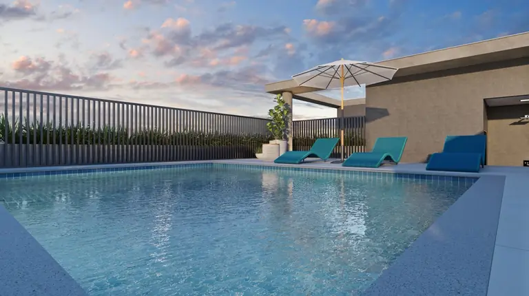 Piscina privativa no terraço do garden